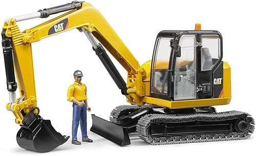 Genérico Juguete para niños - Miniexcavadora + obreros. Vehículo de construcción, Obra, Excavadora, Trabajador, bworld, máquina de construcción