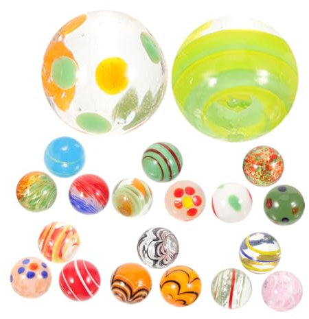 Abaodam 20stücke Bunte Glasmurmeln Für Junge Mädchen Dekorative Kugeln Für Aquarien Bastel Blumenarrangements Vielseitig Einsetzbar Aus Robustem Glas Sicher Und Einfach Zu Reinigen