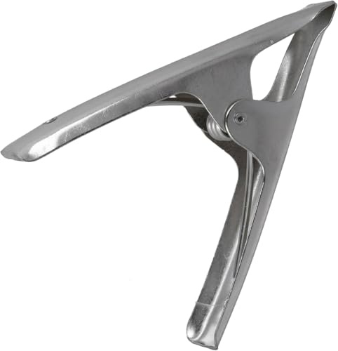 Dunnet Tools 6 Heavy Duty Metal Market Stall Clamps | Bulldog Clips & Spring Clamps for Gazebo, Tarpaulin, Fabric, Greenhouse, Outdoor Tablecloth | Strong Grip for DIY & Crafts | New CL117 (Qty 6)