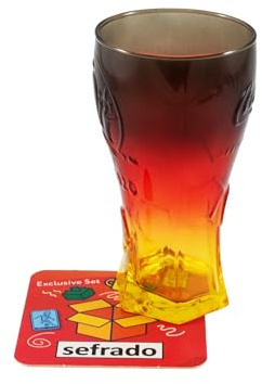 sefrado Bundle Exclusiver Untersetzer kompatibel mit 1 x Cola Glas Deutschland - McDonalds 2020 - Sammel Gläser