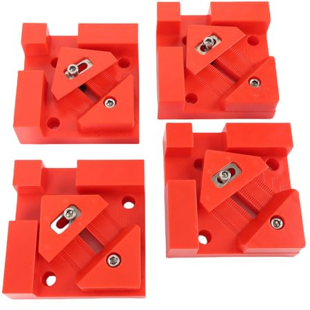 Yechiry Corner Clamp for Woodworking, 90 Degree Right Angle Clamp, Wood 4Pcs Adjustable Spring Loaded, Woodworking Clamping for Dad Birthday, Ideal for Men Photo Framing