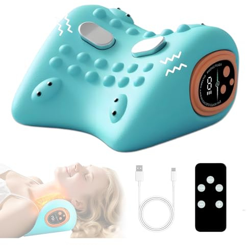 AIRCADIA Nackenmassagegerät Kabellos, mit Wärme, für Schulterentspannung | Akupressur & Knetfunktion mit 3 Modi & 6 Frequenzen, 15-Minuten-Entspannung, Design mit 26° Neigung, Wiederaufladbar