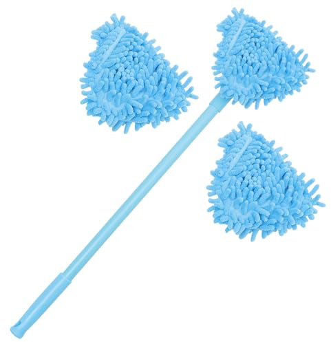 ifundom Telescopic Mini Mop with Rotation Blue Chenille Mop Head for Floors Retractable Handle Floor Cleaner for Bathtub Mirror