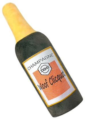 Sucritude Jouet pour Chien Couineur - Jeu Interactif Bouteille De Vin | Jouet Couché Squeaky pour Chien | pour Mâchonnement Stimulation Mentale Activité Physique Intérieur Extérieur Caisse