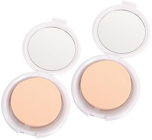 jojofuny 2pièces Boîtier pour Fond de Teint Cushion et Boîte à Houppette avec Miroir Intégré Contenant pour Cosmétique Liquide Boîtier Portable pour Maquillage