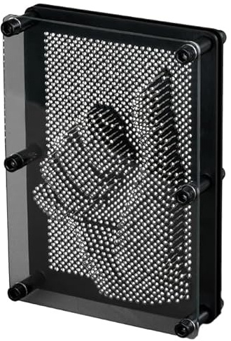 Copbopwn 3D Pin Art Toy Sculpture Large Metal Pin Art Board Toy 18x13cm Novelty Fun Stocking Filler Gift Desktop Gadget Home Office Decor Sensory Toys Cool Stuff for Kids Adults Gifts