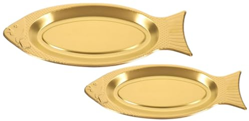 DIYEAH Plato de Pescado de Acero Inoxidable 2 Piezas (35cm y 40cm) Diseño Magnético, Bandeja para Asar y Servir Aperitivos, Adecuado para Cocina, Barbacoa y Almacenamiento de Alimentos