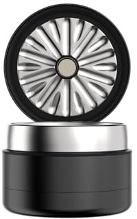 Flower Mill Next Gen Stainless Steel Herb Grinder - Premium 4-Piece Design with Magnetic Closure & Catcher for Smooth Grinding Experience (2.5)