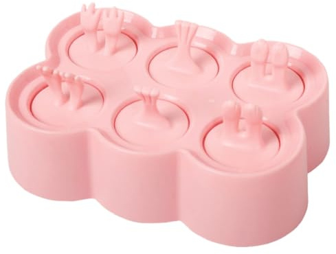 DIYEAH Moldes Lekue Helados de Silicona para Verano Forma de Animal, Reutilizables y Fáciles de Usar, Ideales para Hacer Paletas DIY en Rosa