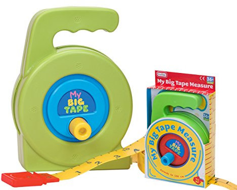 FunTime My Big Tape Measure, Educational Toy for 36+ Months, Extends to 100 cm, Green