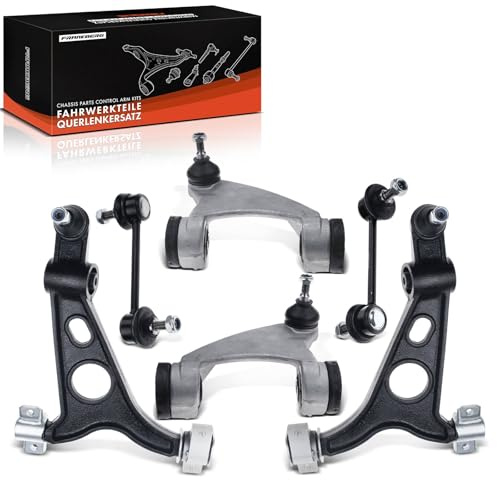 Frankberg 4x Querlenker + 2x Koppelstange Vorne Links Rechts Kompatibel mit 147 937 1.6L-3.2L 2001-2010 156 932 1.6L-3.2L 1997-2005 GT 937 1.8L 2.0L 2003-2010 Replace# 60652465