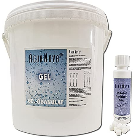 A.N. AGUA NOVA Wasserkern Vergelung in Wasserbetten, Gelbetten - Wasserbett Gel Granulat Pulver + 40x Agua Nova Wasserbett Konditionierer Conditioner Tabs Tabletten(7.0)