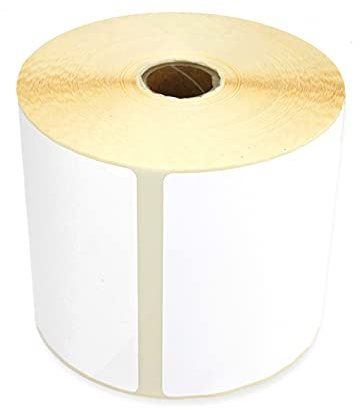 Netuno 1 Rolle Thermo Etiketten Weiß 100 x 220 mm 400 Stück Versandetiketten auf Rolle permanent haftend selbstklebende Etiketten für Thermodrucker Barcodeetikette Papieretiketten Thermo 10 x 22 cm