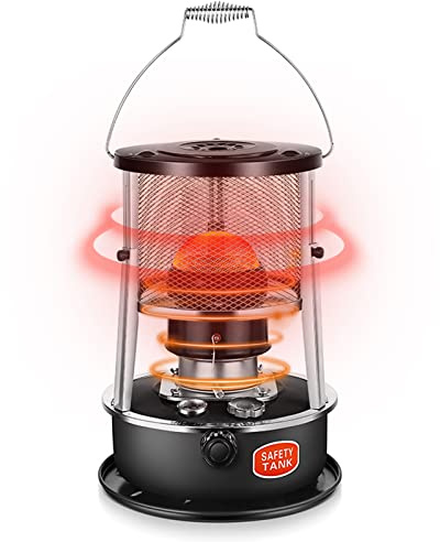 Petroleumofen für Innenräume Ohne Strom, Mobile Petroliumheizer Heizung, Portable Heater Petroleum Ofen, Große Petroleumheizung Heizer mit Löschautomatik und Kochfunktion für Indoor/Outdoor/Camping