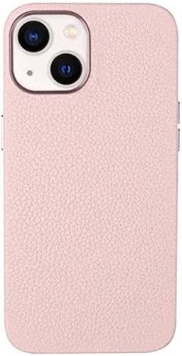 EKESA Per Apple iPhone 13 Mini (2021) Custodia da 5,4 pollici, Cover posteriore in pelle con motivo Litchi con fodera in microfibra [nuova ricarica wireless] (colore : rosa)