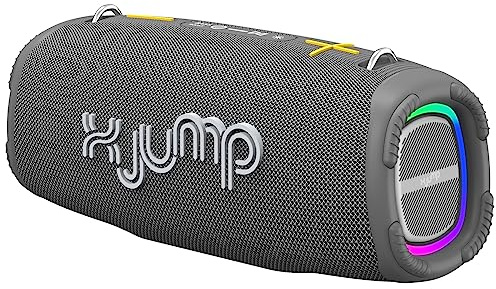 X JUMP XJ 200 90W Förstärkt bärbar högtalare, Hög prestanda, Bluetooth, TWS-funktion, USB, AUX-IN, Inbyggd mikrofon, IPX5 Waterproof Vattentät högtalare, Grå