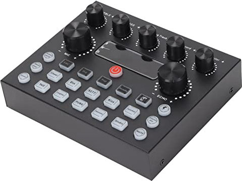 Mélangeur, Carte Son en Direct et Interface, Console de Carte Son, Effets de Mixage DJ, Changeur de Voix, pour L'enregistrement de PC de Jeu de Podcasting en Streaming