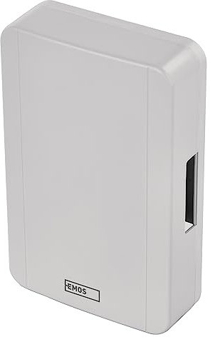 EMOS Campanello porta classica a 2 fili Gong bianco 1 melodia Ding-Dong volume 85dB cablato montaggio a parete rettangolare 230V