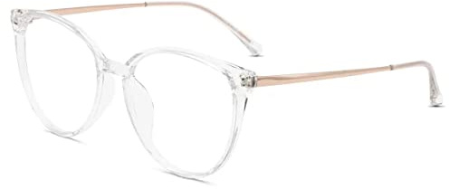 Firmoo Anti Blaulicht Lesebrille 1.0 Damen Rund Computer Brille mit Stärke | Übergroß Anti-Glanz Entspiegelte Blaulichtfilter Lesebrille Bildschirme