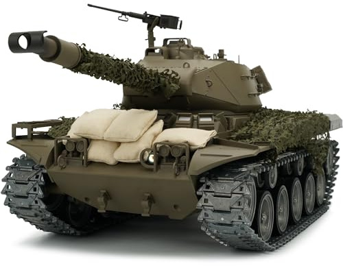 DIRACCOS Modified Edition 1/16 Remote Control US M41A3 Walker Bulldog Tank (Upgraded/Metal Road Wheel & Tracks & Sprocket & Idle Wheel)(5000mah Nimh Battery)(Steel Gear Gearbox)