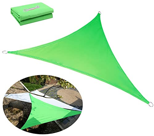 Tenda A Vela Impermeabile Triangolare 3x3x3,Serra Vele Ombreggianti, Vela Ombreggiante Parasole E Protezione Raggi UV, for Esterni, Cortile, Giardino，con Kit Di Montaggio, Grigio Scuro Vele parasole (