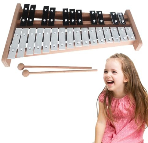 Xylophon aus Holz, Spielzeug-Xylophon | pädagogisches Xylophon | pädagogisches Xylophon für Kleinkinder mit 27 Noten, Xylophon für Kleinkinder, tragbares Glockenspiel für und Mädchen