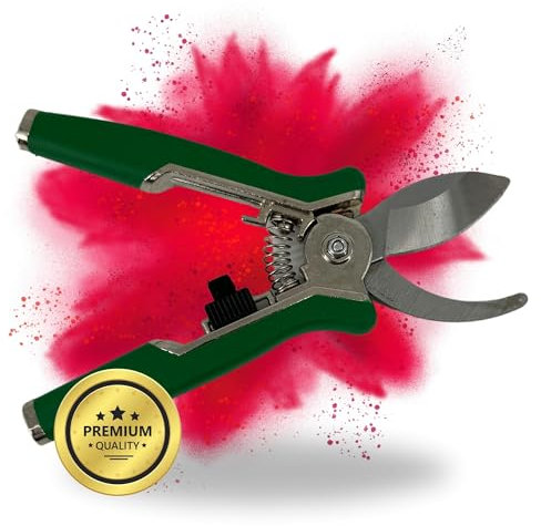 TronicXL Forbici da giardinaggio di alta qualità, curve, per la coltivazione domestica, per la coltivazione, la tenda, la lama curva, tagliaerba, tagliaerba, tagliaerba, forbici da lettura