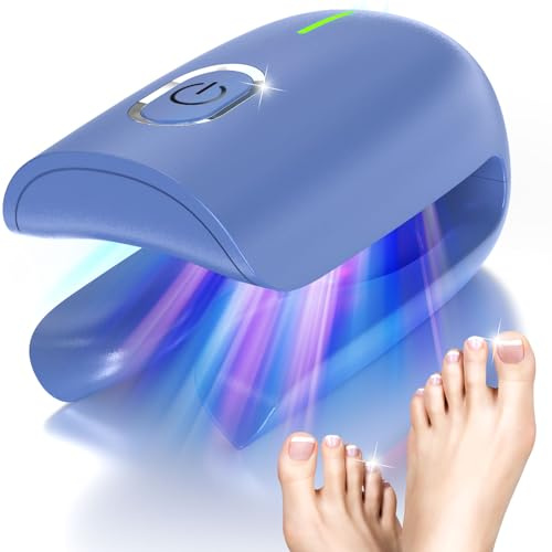 iKeener Nagelpilz Laser Behandlungsgerät für Zuhause, Lichttherapie Nagelpilz für Fingernägel und Fußnägel, 905nm 660nm Rotes Licht 470nm Blau Laser Gegen Nagelpilz, Lila