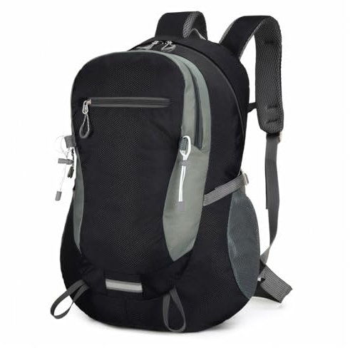 Long Keeper 40L Wanderrucksack - Wasserabweisend Campingrucksack Leichter Reiserucksack Outdoor Rucksack für Trekking Skifahren Klettern Wandern Reisen Radfahren (Schwarz)