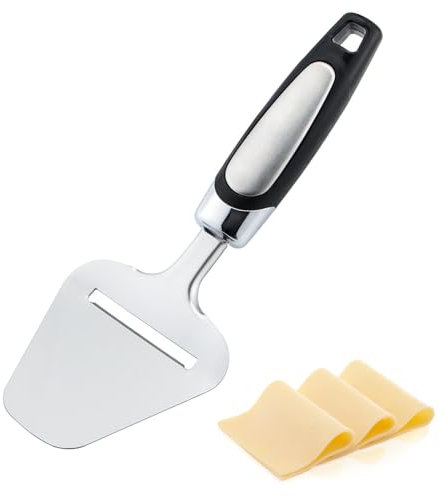 Zunishaone Solvada pala per formaggio | Slot multifunzionale con manico ergonomico in acciaio inossidabile | Aliante per tagliare in modo pulito Brie, Gouda, Cheddar, Parmigian, strumento
