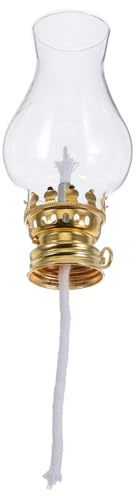 Kerosinlampe Ersatzteil Satz 1 Satz aus Zinklegierung und Baumwolle | Glaszylinder für Öllampe, Vintage Retro Design, Stabile Beleuchtung, Indoor Home Decor