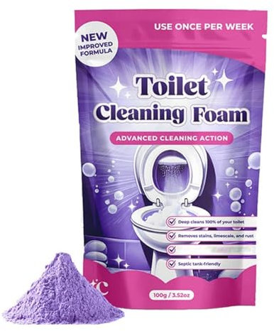 WC-Reiniger, WC-Reinigungsschäumpulver, Schaum für strahlend saubere Toilette ohne Aufwand, berührungsloser Toilettenreiniger (1 Stück)