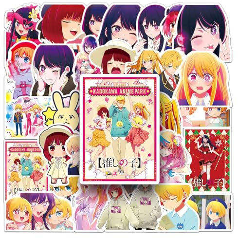 50pcs Anime Stickers Waterproof Vinyl Stickers Decals for Laptops, Phones, Phone Case,Consoles,Walls,Luggage Case, Books, Bottle (Multicolored,One Size)