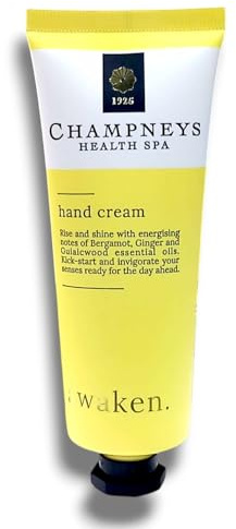 Champney Health Spa | Awaken Hand Cream with Bergamot, Ginger and Guaiaicwood Essential Oils | Kick-Start & Invigorate Your Senses Ready For The Day Ahead | 75mL