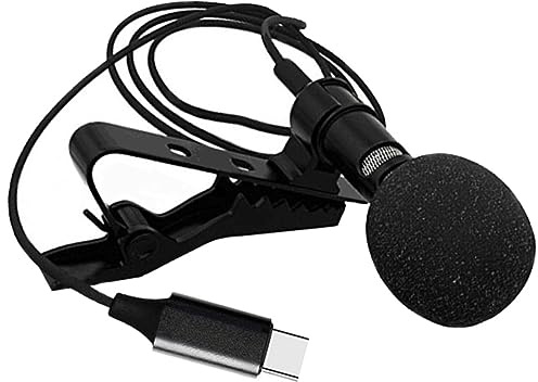 Holibanna Mini Kondensatormikrofon Mit Clip Telefon-aufnahmemikrofon Für Smartphones Lavalier-mikrofon Mit Rauschunterdrückung Für Live-übertragungen Und Vlogs Kabel Mit Typ-c-stecker