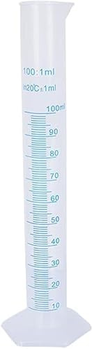 Messzylinder-Set, 100 ml, Kunststoff, transparent, Messzylinder, Reagenzglas, transparenter Messzylinder mit doppelseitigen Markierungen, Glaswaren und Laborzubehör, 100 ml