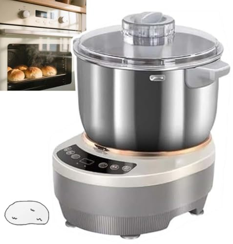 Macchina per Impasto e Lievitazione 5L/7L, Acciaio Inox 304, Touch Screen, Motore Silenzioso 200W, per Pane, Pizza, Pasta Fresca, Dolci e Altri Prodotti da Forno(7L)