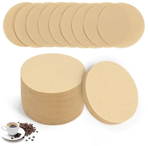 1200pcs Unbleached Coffee Filter Papers Compatible with Aero-Press | 64mm/2.5 Natural Round Paper, Brown Filters Paper Replacement for Espresso Coffee Makers