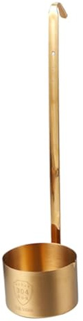Uonlytech Cucharón Medidor de Vino de Acero Inoxidable con Vertedor y Mango Accesorio Práctico para Bar y Resistente y Fácil de Limpiar