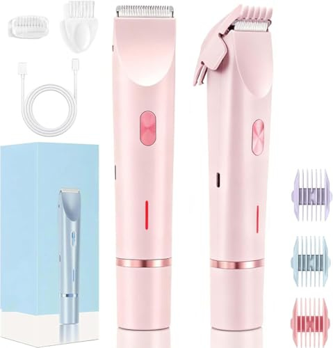 The Trimmie Unfiltered 4.0 Ezme, The Trimmie 2.0 de Ezme, afeitadora corporal 2 en 1 para mujer, nueva maquinilla de afeitar impermeable en húmedo y seco, doble cabeza para piernas, brazos, axilas