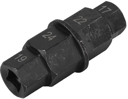 SPYMINNPOO Motorcycle Tire Spindle Driver Wrench, Iron Repair Tool for 17mm 19mm 22mm 24mm Front Axle, Heavy-Duty Wheel Axle Adjuster for Sports and Off-Road Motorcycles