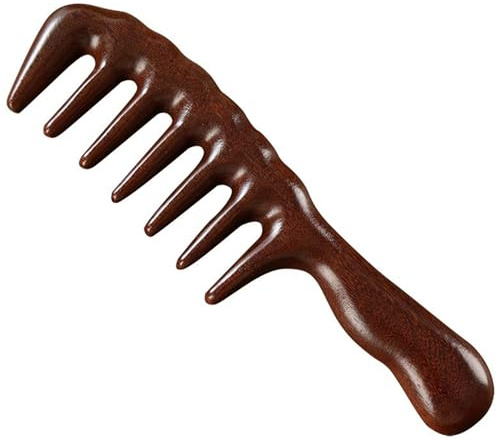 Bred tandkam för män kvinnor 20 x 5 cm robust och ingen skada trä massage kam stress och smärtlindring hårborste för hem, salong
