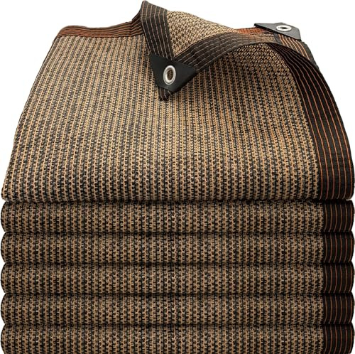 Red de Sombra-Malla Sombra Exterior con Ojales,80% UV Malla Sombreadora Jardin, Lona Sombra Exterior,Transpirable y Protector Solar,Malla Ocultacion Toldo para Jardines Invernaderos Patios