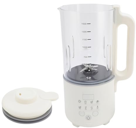 Pongnas Máquina Automática para Hacer Leche de Soja, 120 W, 1500 Ml, Licuadora de Leche de Nueces de 8 Pulgadas para de Soja, Avena y Almendras, Función de Automantenimiento, Cuchillas de Acero