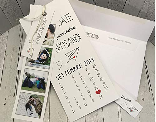 Set partecipazioni Nozze Personalizzate inviti Matrimonio BUONANNO cod. U017 (40)
