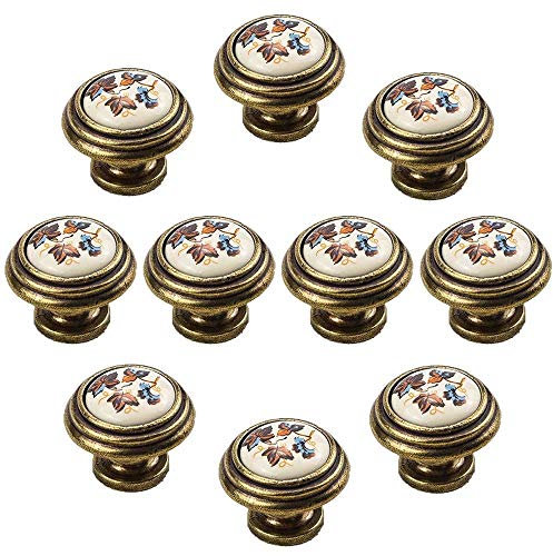 Keramikknöpfe, FBSHOP (TM) 10 Stück Amerikanischer Landhausstil Kabinett zieht Dekorative Möbelknöpfe Möbelknäufe Türgriff-Sets Möbelgriff Schrankgriffe