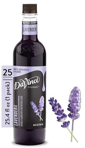DaVinci Gourmet Lavender Syrup, Natural, 25.4 Fluid Ounces (Pack of 1)