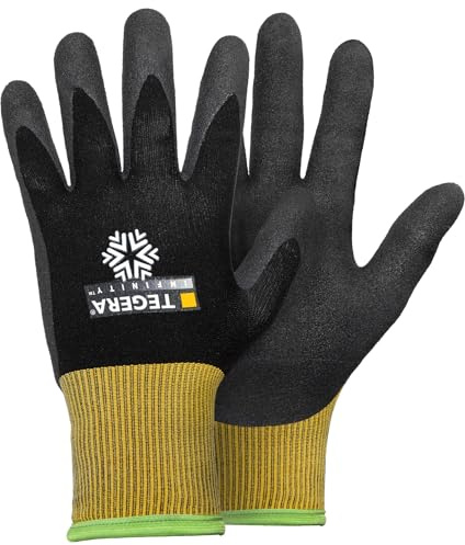 Tegera 8810 Winter-Arbeitshandschuhe, Hitzeschutz & Kälteschutz, Nitrilschaum, Cat. II, EN 388 & EN 407 Zertifiziert (Größe 10, 1 Paar)