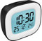 HOMVILLA Despertador Digital Pilas Reloj Despertador Digital Pequeño con Luz, Despertador Inteligente con Temperatura Fecha y Zumbador Fuerte, Siesta, para Viajes Dormitorio (2 Baterías AAA Incluidas)