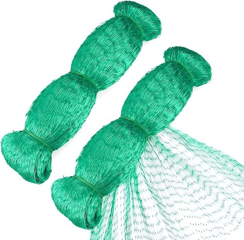 KINGLAKE Vogelnetze Vogelschutznetz Engmaschig 2x10m, 2 Stück Vogelnetz Pflanzenschutznetz Stabil, Laubnetz, Hochbeet Netz Abdeckung Gartennetz für Hochbeete Hühner Teich Kirschenbaum